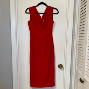 Dress the Population Red Midi Dress